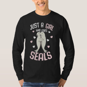 Gewoon een meisje dat dol is op zeehonden Zee Lion T-shirt
