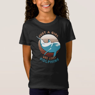 Gewoon een meisje dat dolfijnen houdt t-shirt