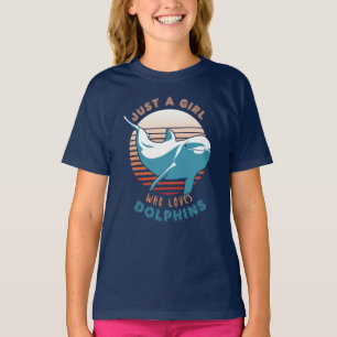Gewoon een meisje dat dolfijnen houdt t-shirt