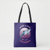 Gewoon een meisje dat dolfijnen houdt tote bag (Voorkant)