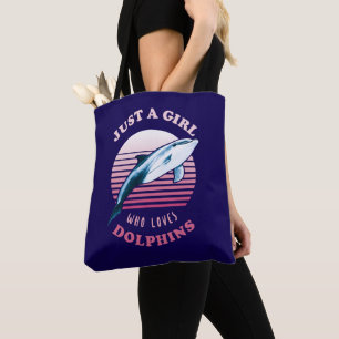 Gewoon een meisje dat dolfijnen houdt tote bag