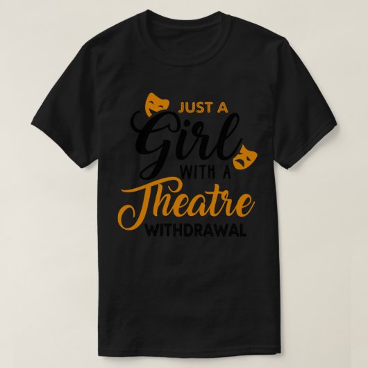 Gewoon een meisje dat door een theateropname gaat  t-shirt (Design voorkant)