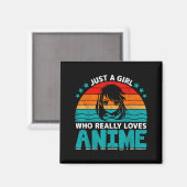 Gewoon een meisje dat echt van Anime Fun houdt voo Magneet (Voorkant / Achterkant)