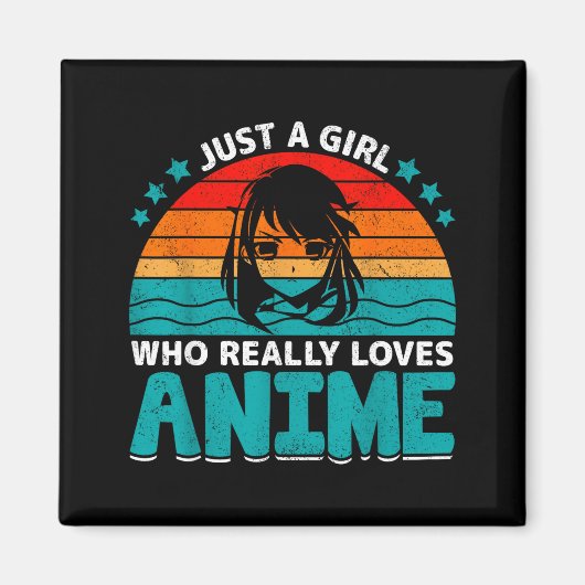 Gewoon een meisje dat echt van Anime Fun houdt voo Magneet (Voorkant)
