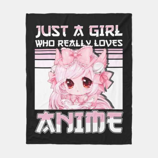 Gewoon een meisje dat echt van Anime Girls Tiener  Fleece Deken (Voorkant)