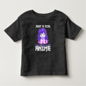 Gewoon Een Meisje Dat Echt Van Anime Houdt in Paar Kinder Shirts (Voorkant)