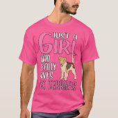 Gewoon een meisje dat echt van Fox Terriers houdt T-shirt (Voorkant)