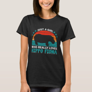 Gewoon een meisje dat echt van Hippo-Fiona houdt T-shirt