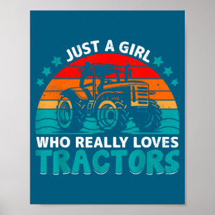 Gewoon een meisje dat echt van tractoren houdt Boe Poster