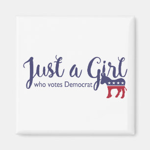 Gewoon een meisje dat een Democraat Magnet kiest