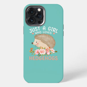 Gewoon een meisje dat egels leuk vindt Schattige e iPhone 13 Pro Max Hoesje