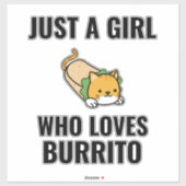 Gewoon een meisje dat gek is op boerotische tacos sticker (Vel)