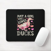 Gewoon een meisje dat gek is op Ducks Funny Duck S Muismat (Met muis)
