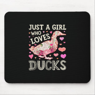 Gewoon een meisje dat gek is op Ducks Funny Duck S Muismat