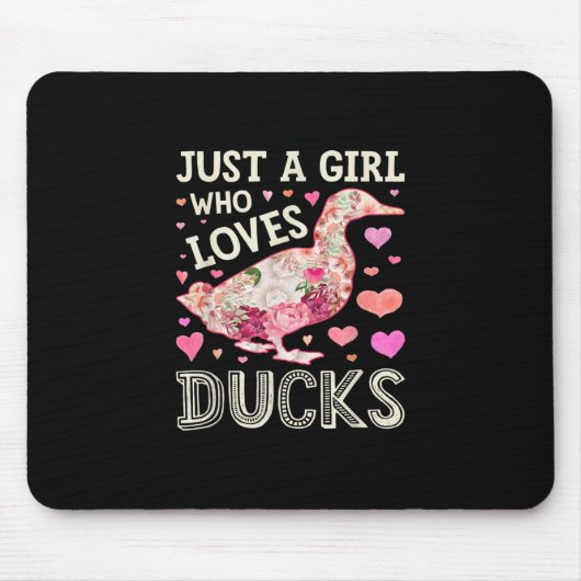 Gewoon een meisje dat gek is op Ducks Funny Duck S Muismat (Voorkant)