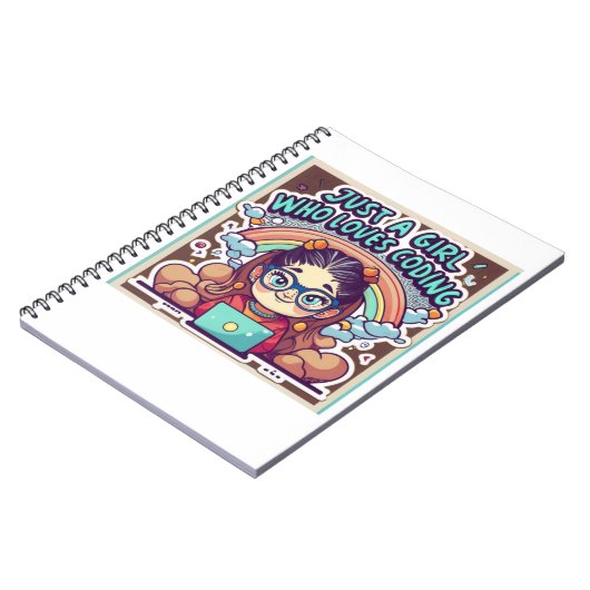 Gewoon een meisje dat gek is op het coderen van ge notitieboek (Linkerzijde)