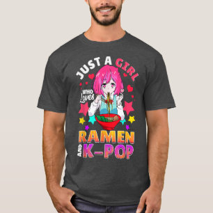 Gewoon een meisje dat gek is op KPop en Ramen Girl T-shirt