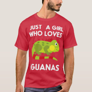Gewoon een meisje dat gek is op leguanen t-shirt
