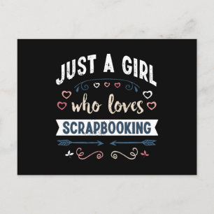 Gewoon een meisje dat gek is op scrapbooking Funny Briefkaart