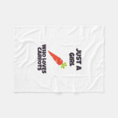 Gewoon een meisje dat gek is op wortelen fleece deken (Voorkant (Horizontaal))