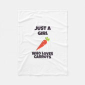 Gewoon een meisje dat gek is op wortelen fleece deken (Voorkant)