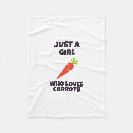 Gewoon een meisje dat gek is op wortelen fleece deken (Voorkant)