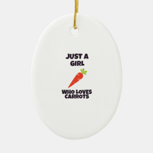 Gewoon een meisje dat gek is op wortelen keramisch ornament