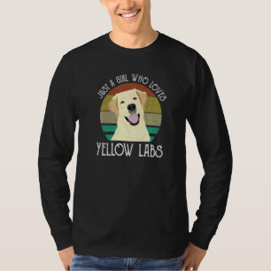 Gewoon een meisje dat gele Labs Cute Labrador Re h T-shirt