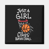 Gewoon een meisje dat graag basketbal speelt magneet (Voorkant)