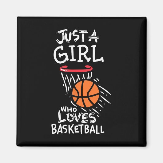Gewoon een meisje dat graag basketbal speelt magneet (Voorkant)