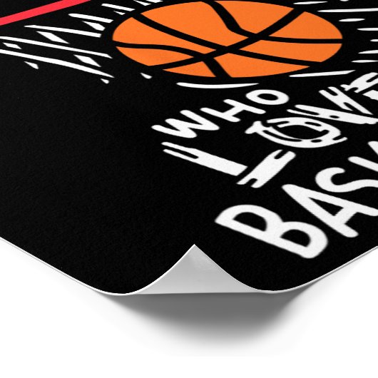 Gewoon een meisje dat graag basketbal speelt poster (Hoek)