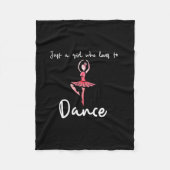Gewoon een meisje dat graag danst fleece deken (Voorkant)