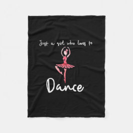 Gewoon een meisje dat graag danst fleece deken