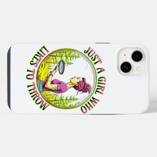Gewoon een meisje dat graag gooit | Schijfgolf iPhone Hoesje (Achterkant horizontaal)