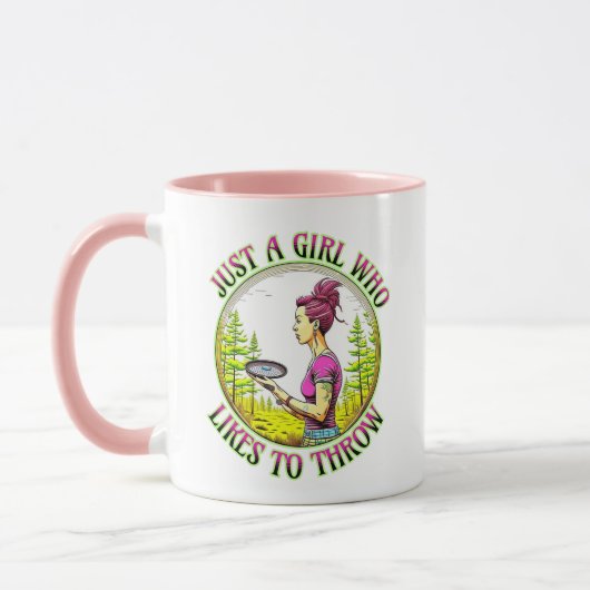 Gewoon een meisje dat graag gooit | Schijfgolf Mok (Links)