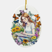 Gewoon een meisje dat graag schrijft Auteurs | Ker Keramisch Ornament (Voorkant)