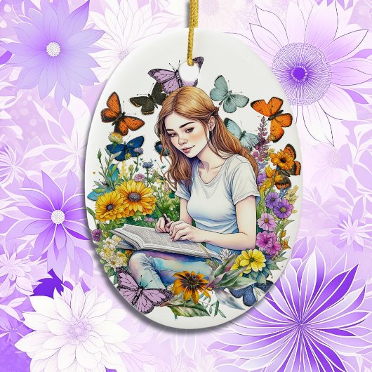 Gewoon een meisje dat graag schrijft Auteurs | Ker Keramisch Ornament