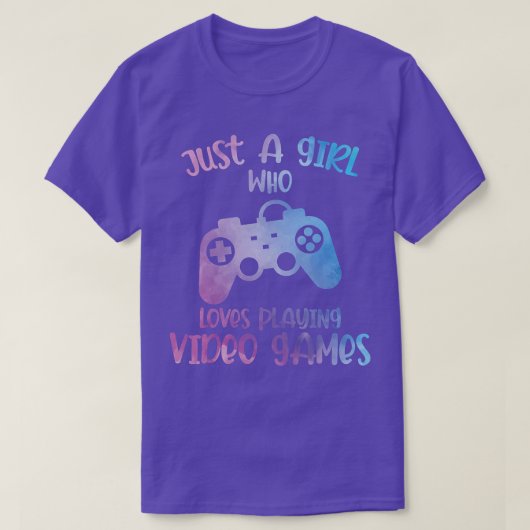 Gewoon een meisje dat graag videogames speelt t-shirt (Design voorkant)