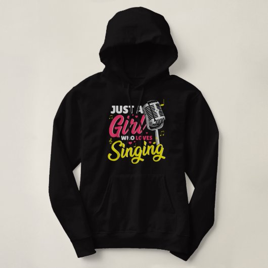 Gewoon een meisje dat graag vrouwelijk muzikanten  hoodie (Design voorkant)