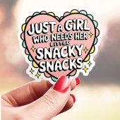 Gewoon een meisje dat grappige snacks nodig heeft sticker
