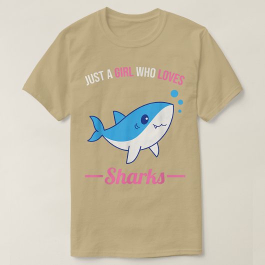 Gewoon een meisje dat haaien liefheeft 481 t-shirt (Design voorkant)