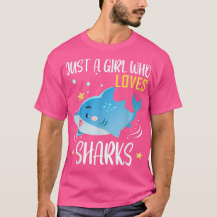 Gewoon een meisje dat haaien walvishaaien vin leuk t-shirt