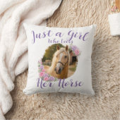 Gewoon Een Meisje Dat Haar Paarse Paard Liefheeft Kussen (Deken)