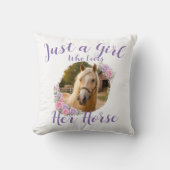 Gewoon Een Meisje Dat Haar Paarse Paard Liefheeft Kussen (Voorkant)