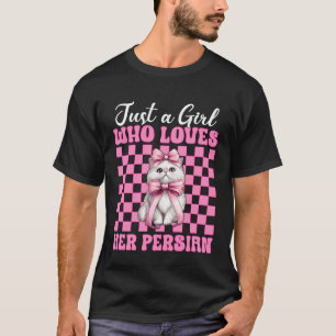 Gewoon Een Meisje Dat Haar Perzische Kat Pink Coqu T-shirt