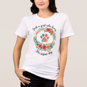 Gewoon Een Meisje Dat Haar Reddingshond Waterverf Tri-Blend Shirt (Voorkant)
