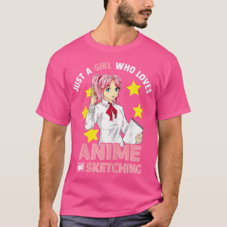 Gewoon een meisje dat houdt van anime en het schet t-shirt