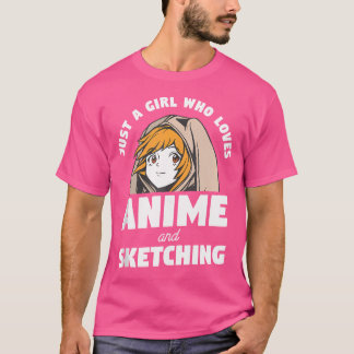 Gewoon een meisje dat houdt van anime en het schet t-shirt