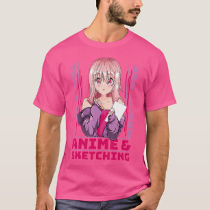 Gewoon een meisje dat houdt van anime en schetsen t-shirt
