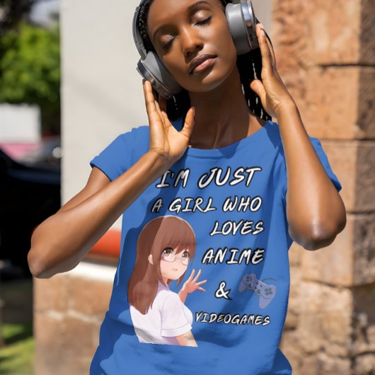Gewoon een meisje dat houdt van anime en videogame t-shirt